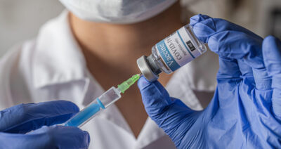 vial, covid-19, coronavirus vaccine ampoule, bottle for injection with syringe